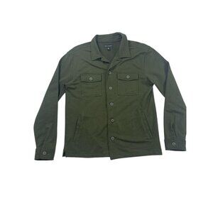 Free assembly boys French Terry Shacket size 18 army green
